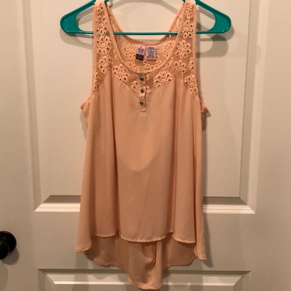 Peach Chiffon Top